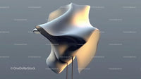 Modern Abstract Fabric Sculpture with Soft Curves