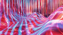 Vibrant Abstract Waves in Red and Blue Tones