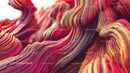 Vibrant Abstract Pattern with Flowing Red and Yellow Lines