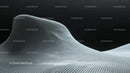 Futuristic Abstract Mesh Landscape with Curved Lines