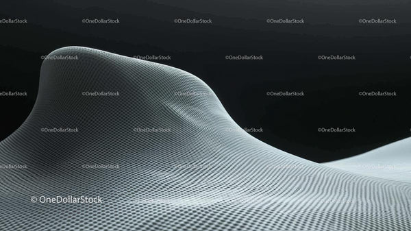 Futuristic Abstract Mesh Landscape with Curved Lines