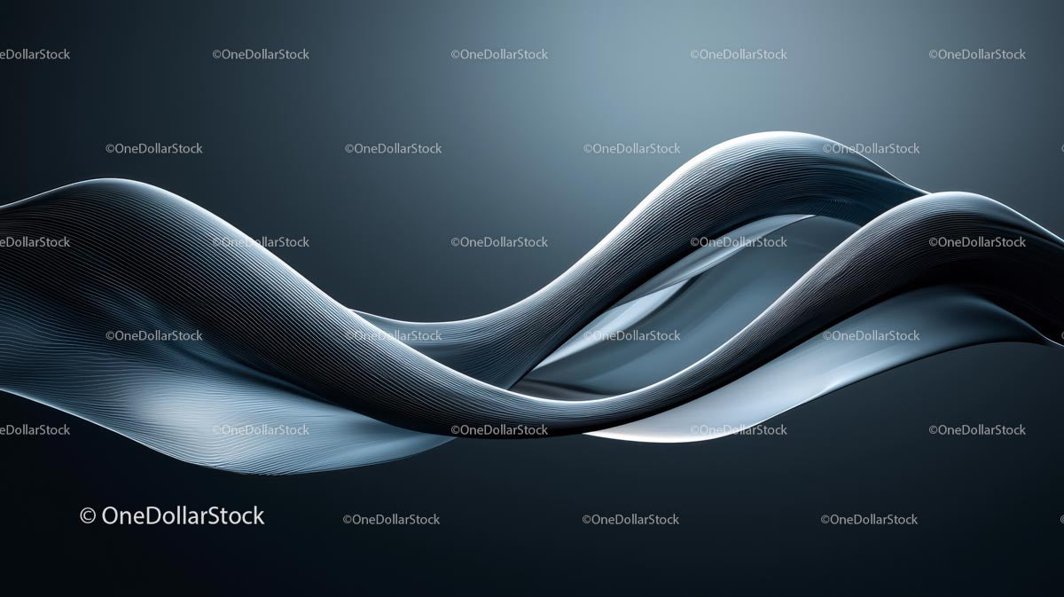 Eleganckie abstrakcyjne fale w monochromatycznym wzornictwie