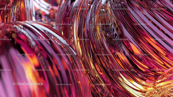 Vibrant Pink and Orange Glass Reflection