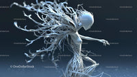 Ethereal Wire Sculpture in Dynamic Motion