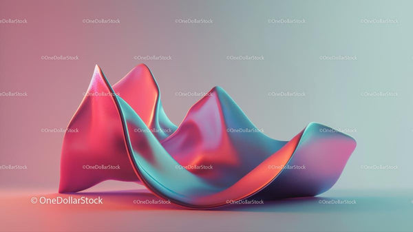Vibrant Abstract Fabric Sculpture with Pastel Hues