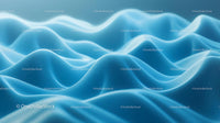 Abstract Blue Waves of Gentle Fabric