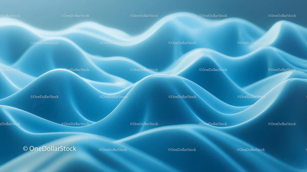 Abstract Blue Waves of Gentle Fabric