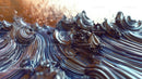 Abstract Metallic Texture with Wavy Patterns