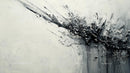 Dynamic Abstract Monochrome Painting with Bold Textures