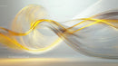 Golden Wave Abstract with Flowing Lines