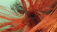 Surreal Portrait With Entwined Red Threads