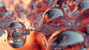 Vibrant Abstract Liquid and Bubbles in Motion