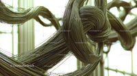 Intricate Twisted Wire Sculpture with Flowing Design