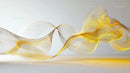 Elegant Yellow and Gold Flowing Lines on White Background