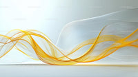 Elegant Flow of Golden and White Waves in Abstract Design