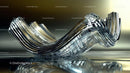 Modern Glass Sculpture with Elegant Curves