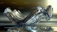 Modern Glass Sculpture with Elegant Curves