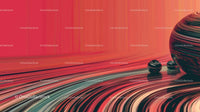 Futuristic Abstract Composition with Spherical Elements
