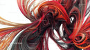 Dynamic Swirling Abstract in Red Hues
