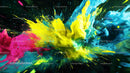 Dynamic Explosion of Vibrant Colors in Motion