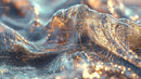 Mesmerizing Golden Mesh with Shimmering Highlights