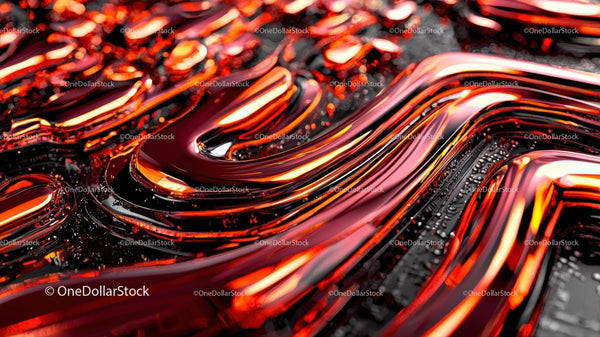 Żywe metaliczne fale w dynamicznym abstrakcyjnym wzorze