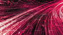 Dynamic Red Fiber Optic Light Trails