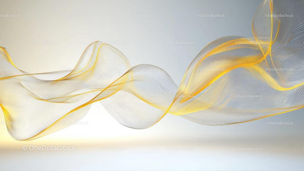 Elegant Yellow and White Flowing Abstract Lines