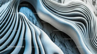 Abstract Flowing Curves with Marble Texture