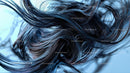 Dynamic Flowing Strands in Blue Tones
