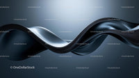 Futuristic Metallic Wave in Abstract Design