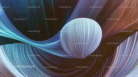 Ethereal Abstract with Flowing Blue Lines and Curves