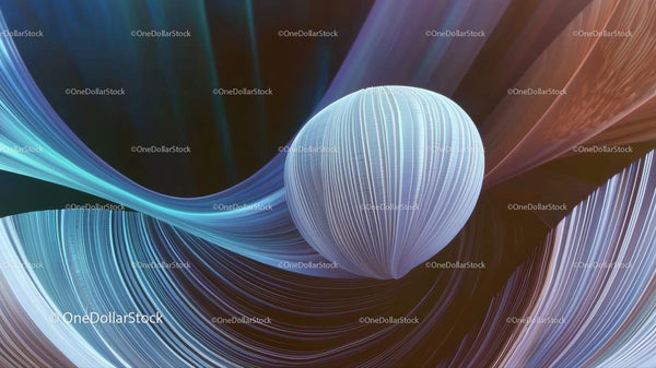 Ethereal Abstract with Flowing Blue Lines and Curves
