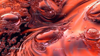 Dynamic Red Liquid Bubbles in Artistic Motion