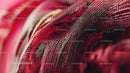 Dynamic Red Mesh Textile Pattern in Motion