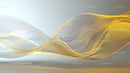 Abstract Flowing Golden and White Wave Lines