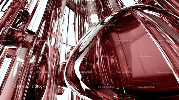Futuristic Abstract Glass and Metal Structure