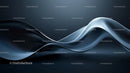 Abstract 3D Fluid Wave with Metallic Sheen