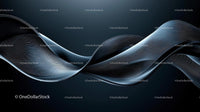 Elegant Abstract Waves in Black Modern Design