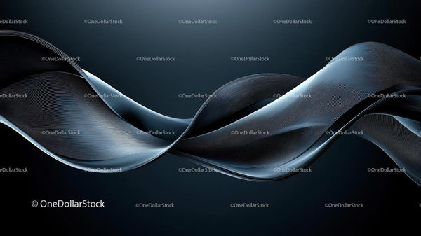 Elegant Abstract Waves in Black Modern Design