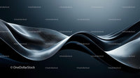 Abstract Wave Pattern with Smooth Curves in Monochrome Palette