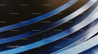 Elegant Blue Metallic Curves on a Dark Background
