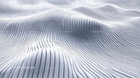 Abstract Silver Waves with Gentle Curves