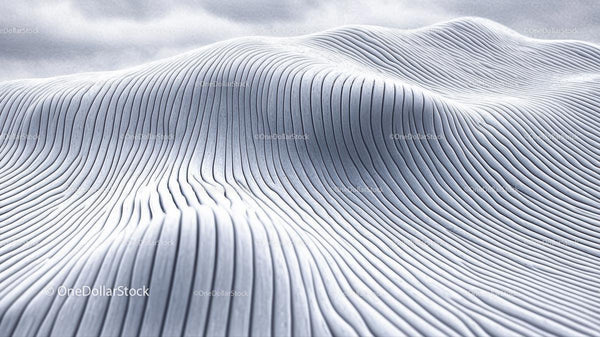 Abstract Silver Waves with Gentle Curves