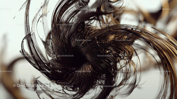 Intricate Abstract Swirl with Flowing Digital Lines