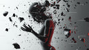 Surreal Shattered Figure in Dynamic Abstract Art
