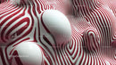 Red and White Wavy Stripes Creating Optical Illusion