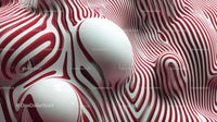Red and White Wavy Stripes Creating Optical Illusion