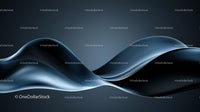 Elegant Blue Abstract Wave on Dark Background