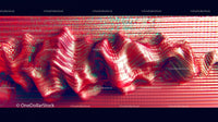 Abstract Digital Wave in Vibrant Red Tones